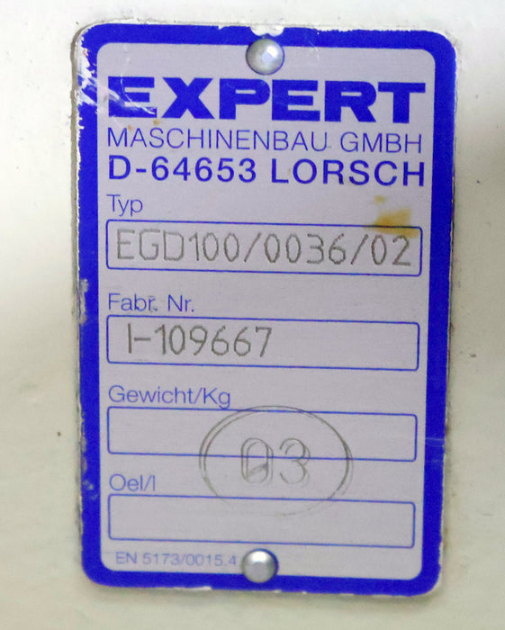 Bild des Artikels EXPERT-TÜNKERS/-SEW-Globoid-Drehtisch-mit-Motorantrieb-Typ-EGD100/0036/02