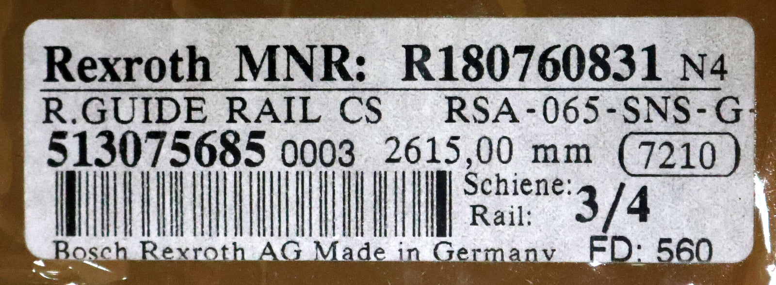 Bild des Artikels REXROTH-Rollenführung-R180760831-RSA-065-SNS-G-MB-00-Carbon-steel