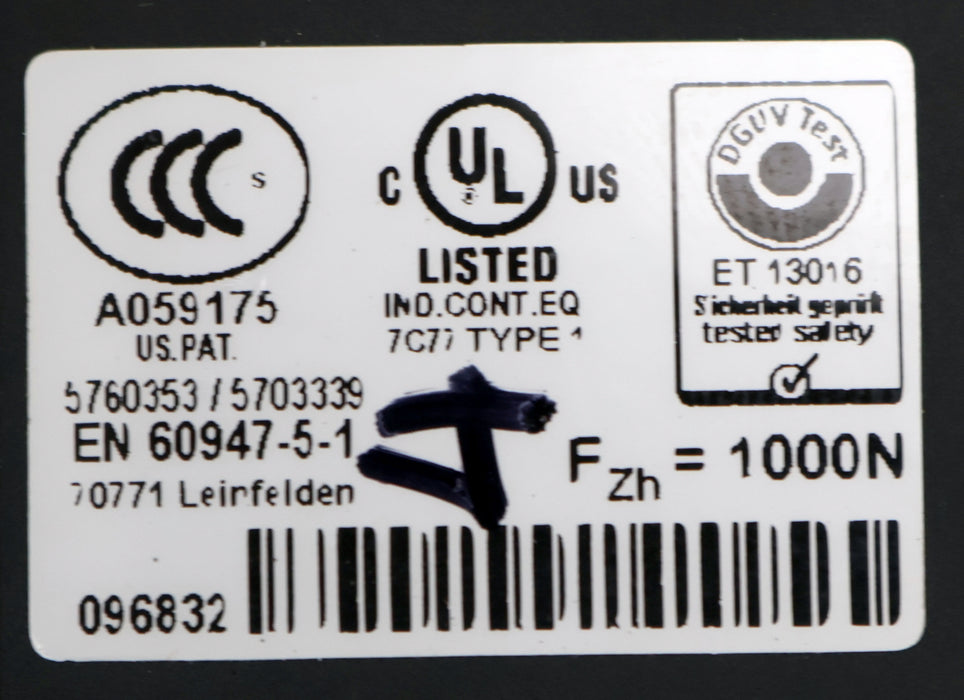 Bild des Artikels EUCHNER-Sicherheitsschalter-TP3-2131A024MC1993-Best.Nr.-087400-V1.0.0