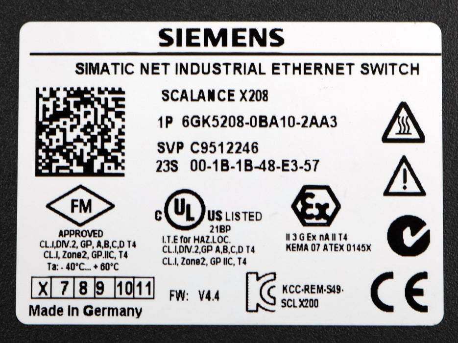 Bild des Artikels SIEMENS-SIMATIC-Industrial-Ethernet-Switch-6GK5208-0BA10-2AA3-gebraucht