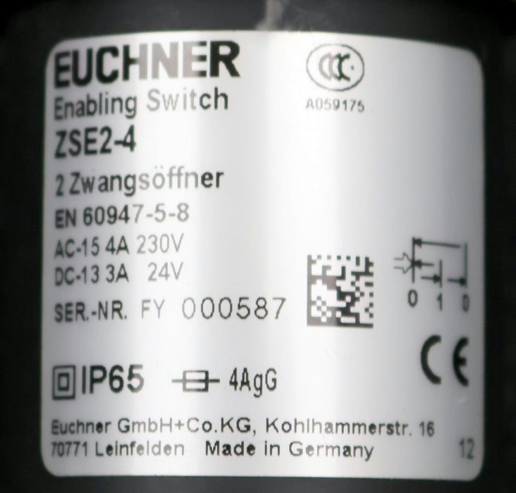 Bild des Artikels EUCHNER-Zustimmtaster-2-Zwangsöffner-ZSE2-4-unbenutzt