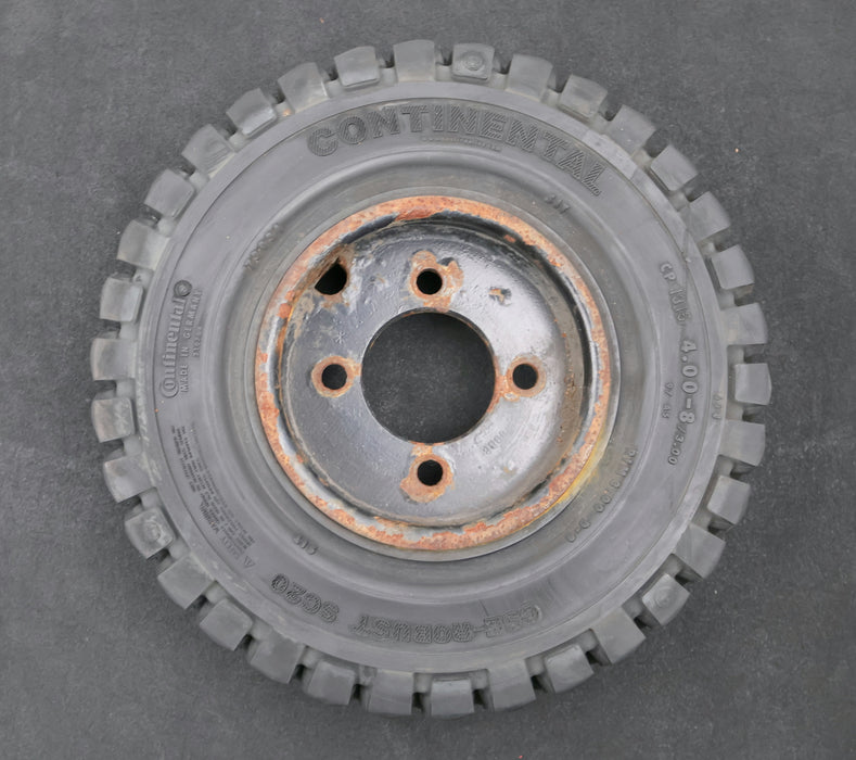Bild des Artikels CONTINENTAL-Vollgummi-Reifen-CSE-ROBUST-SC20-4.00-8-/-3.00-Breite-4"-+Stahlfelge