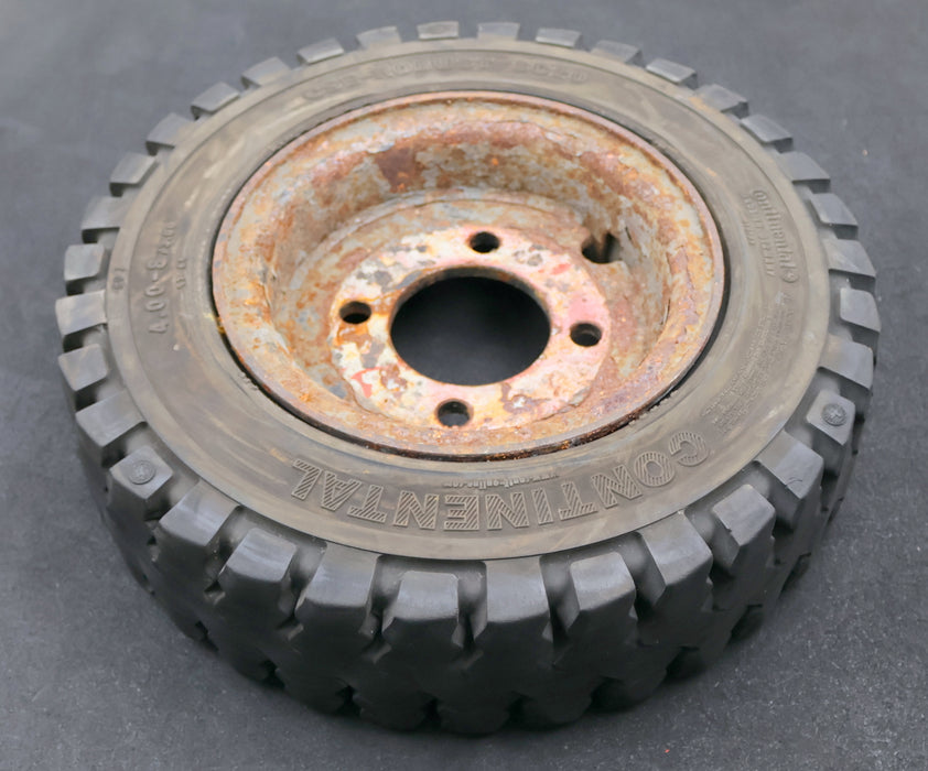 Bild des Artikels CONTINENTAL-Vollgummi-Reifen-CSE-ROBUST-SC20-4.00-8-/-3.00-Breite-4"-+Stahlfelge