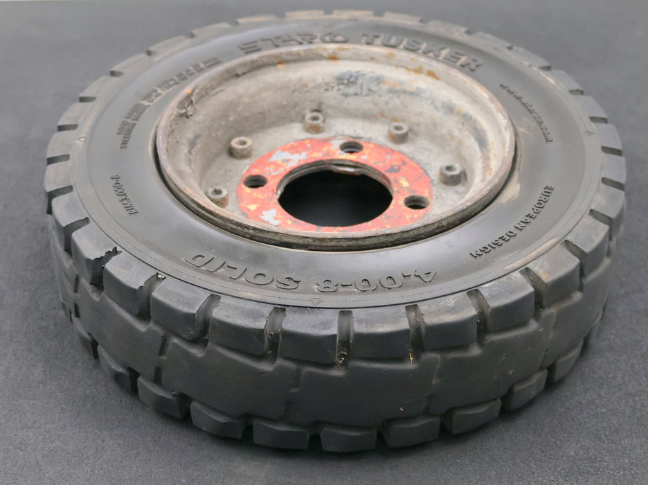 Bild des Artikels STARCO-TUSKER-8"-Vollgummi-Reifen-CSE-ROBUST-SC20-4.00-8-/-3.00-SOLID-RIM3.00D-8