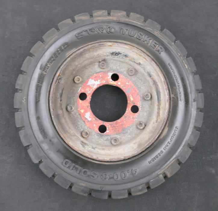Bild des Artikels STARCO-TUSKER-8"-Vollgummi-Reifen-CSE-ROBUST-SC20-4.00-8-/-3.00-SOLID-RIM3.00D-8
