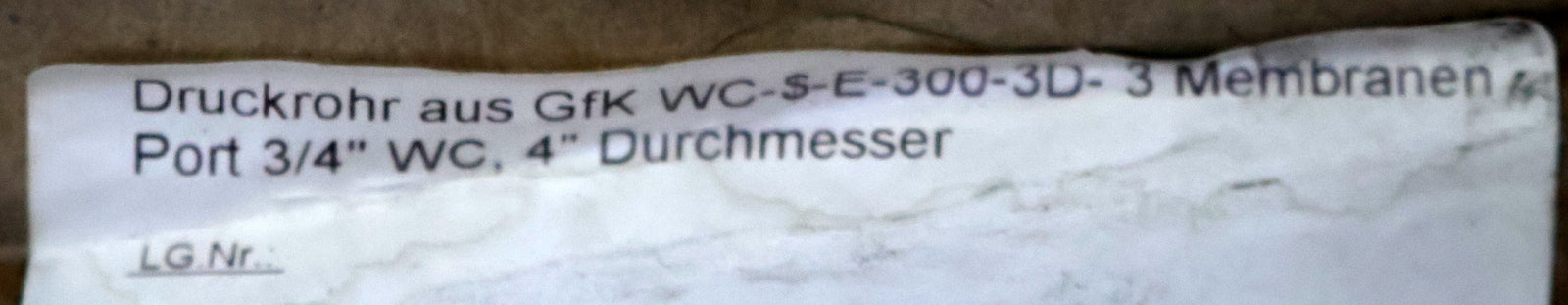 Bild des Artikels WAVE-CYBER-Druckrohr-für-Osmoseanlage-aus-GFK-Gesamtlänge-315cm-WAVE-300E-4-3S