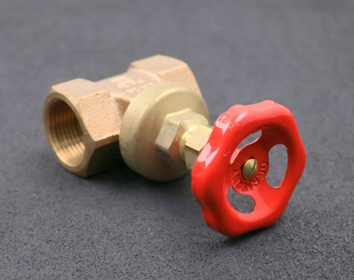 Bild des Artikels MFB-Messing-Absperrventil-mit-Handrad-DN25-PN16-Anschlüssen-1"-Schieberventil