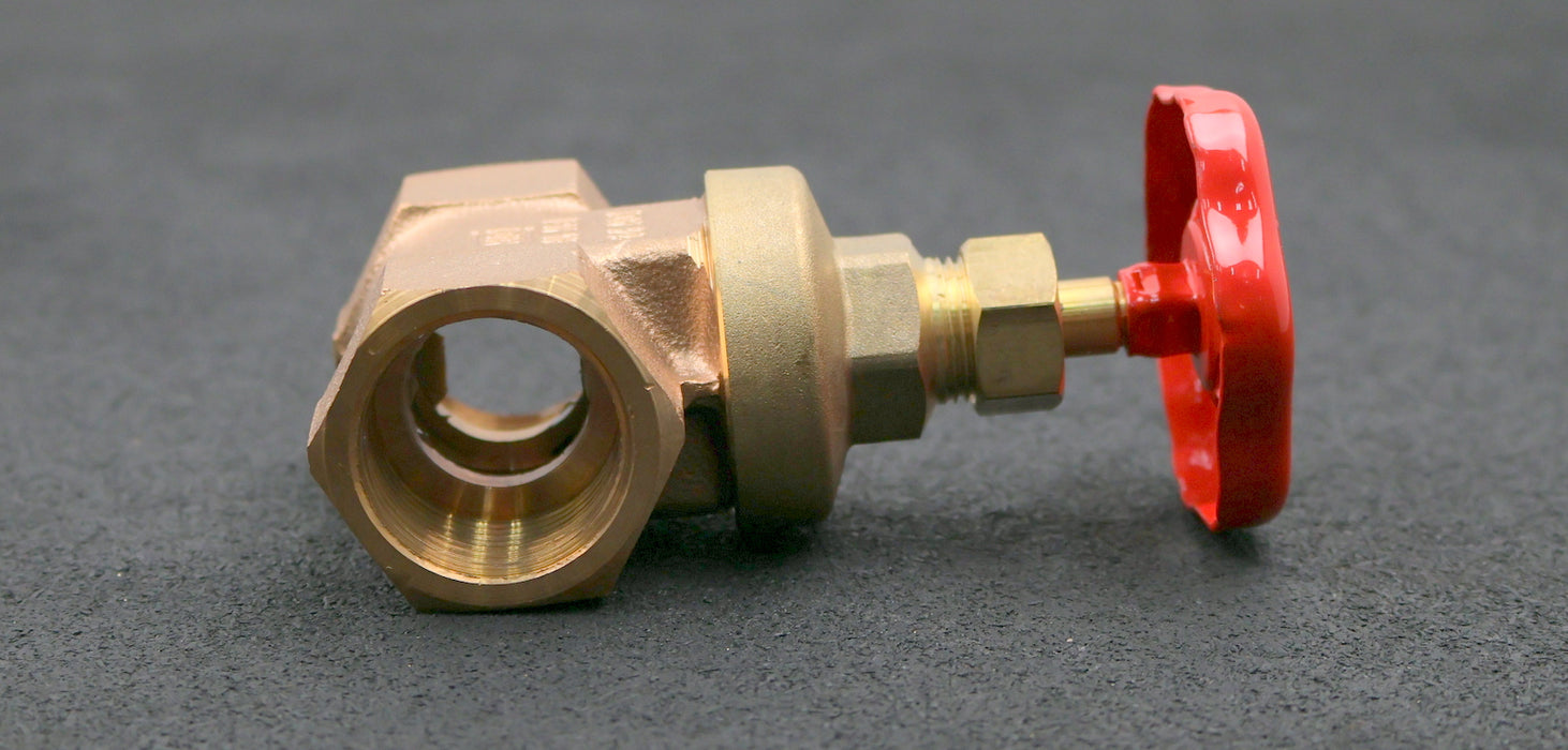 Bild des Artikels MFB-Messing-Absperrventil-mit-Handrad-DN25-PN16-Anschlüssen-1"-Schieberventil