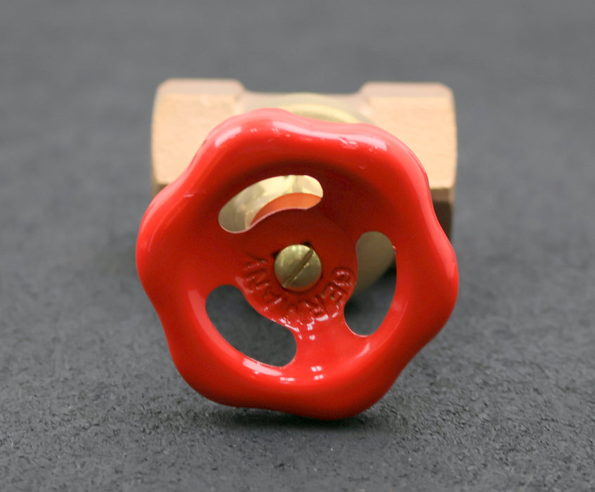 Bild des Artikels MFB-Messing-Absperrventil-mit-Handrad-DN25-PN16-Anschlüssen-1"-Schieberventil