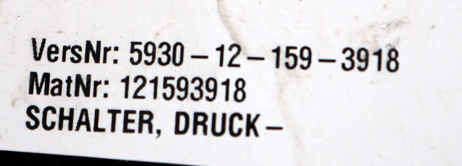 Bild des Artikels WIDMAIER-Druckschalter-Beschriftet-mit-3021-1.-281-Z-Vers.Nr.-5930-12-159-3918