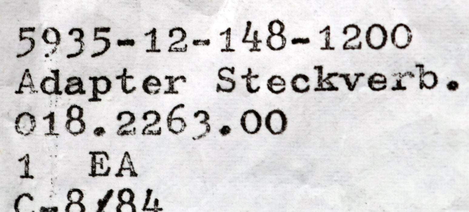 Bild des Artikels ROHDE-&-SCHWARZ-Adapter-Stecker-Art.Nr.-018.2263.00-Vers.Nr.-5935-12-148-1200