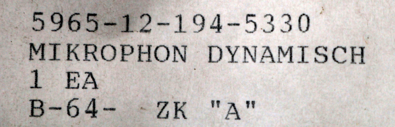 Bild des Artikels Mikrophon-z.B.-für-Schiffe-Vers.Nr.-5965-12-194-5330-mit-HARTING-Stecker