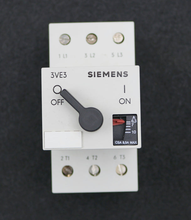 Bild des Artikels SIEMENS-Leistungsschalter-Siemens-3VE3000-2LA00-Einstellbereich-6,3-10A-120A