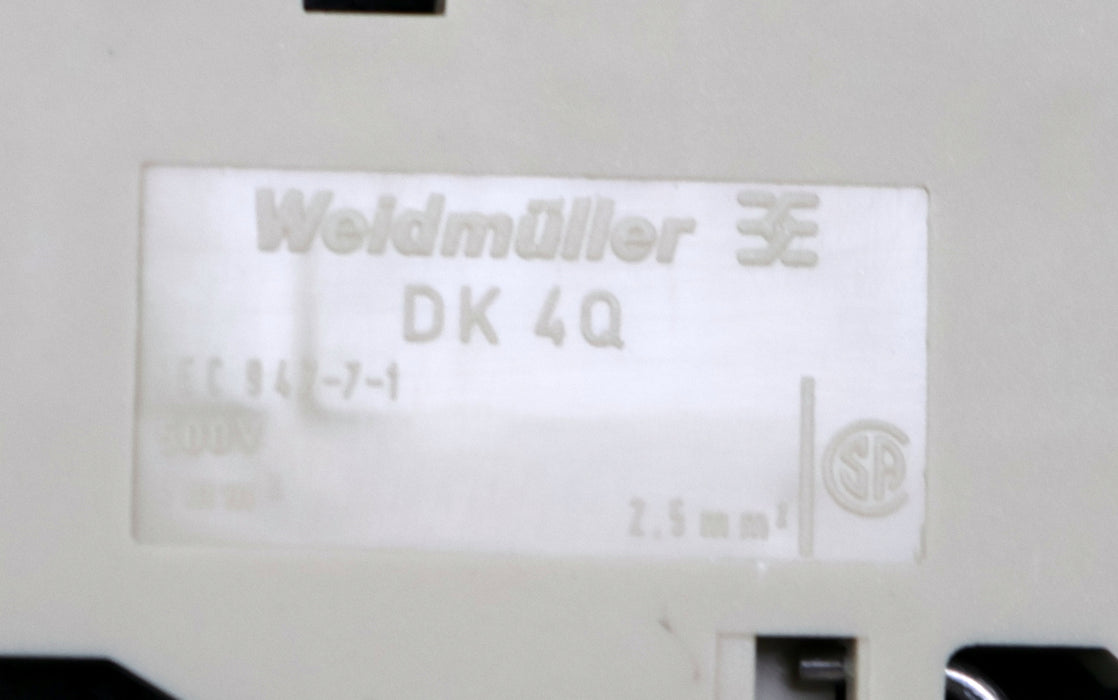 Bild des Artikels WEIDMÜLLER-10x-Reihenklemme-DK-4-Q-4mm²-500V-unbenutzt-Gewicht-120g