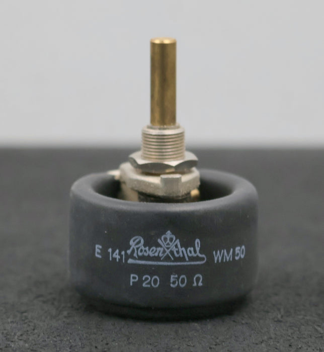Bild des Artikels ROSENTHAL-Veränderungs-Widerstand-E-141-WM-50-P20-50Ohm-Drehwiderstand