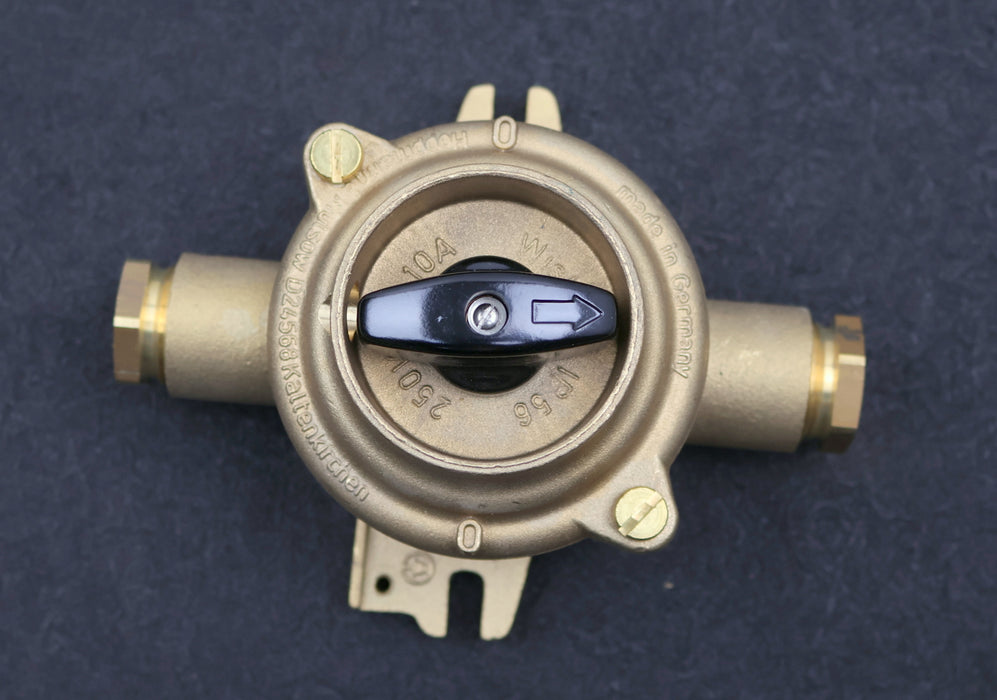 Bild des Artikels WISKA-HNA-Schalter-1133/D/P/10A-2x/14-Messing-Gehäuse-10A-250V-IP56-Messing