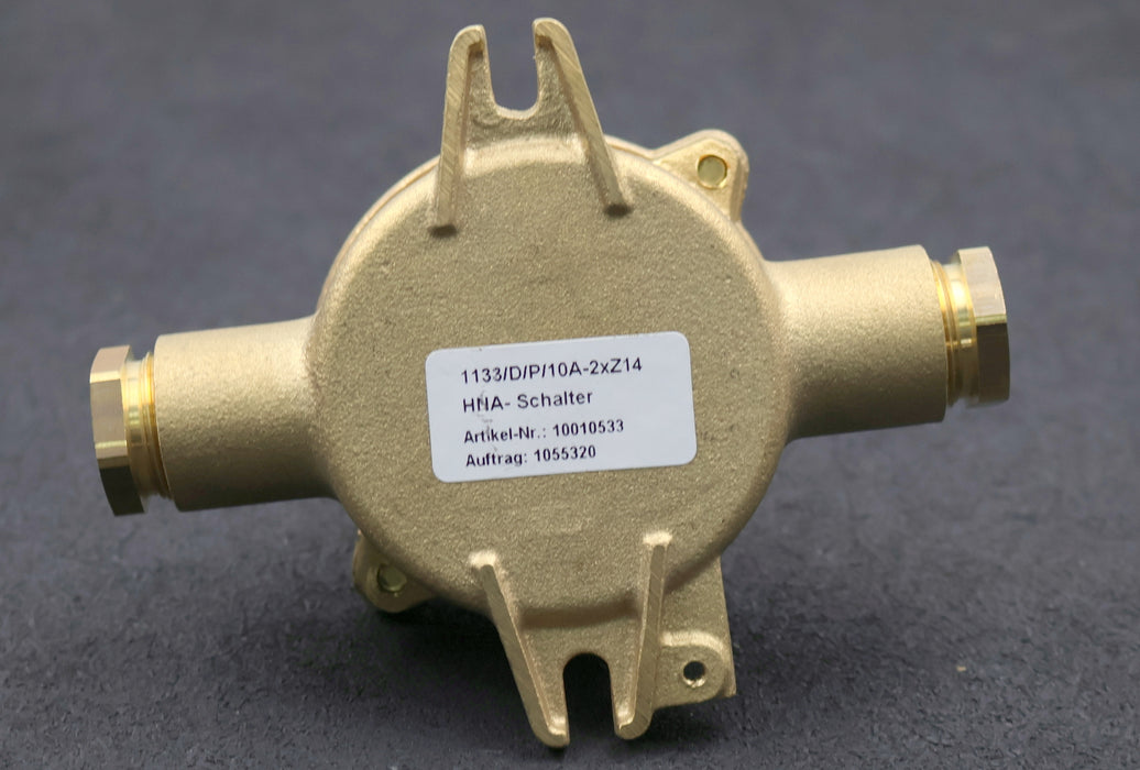 Bild des Artikels WISKA-HNA-Schalter-1133/D/P/10A-2x/14-Messing-Gehäuse-10A-250V-IP56-Messing
