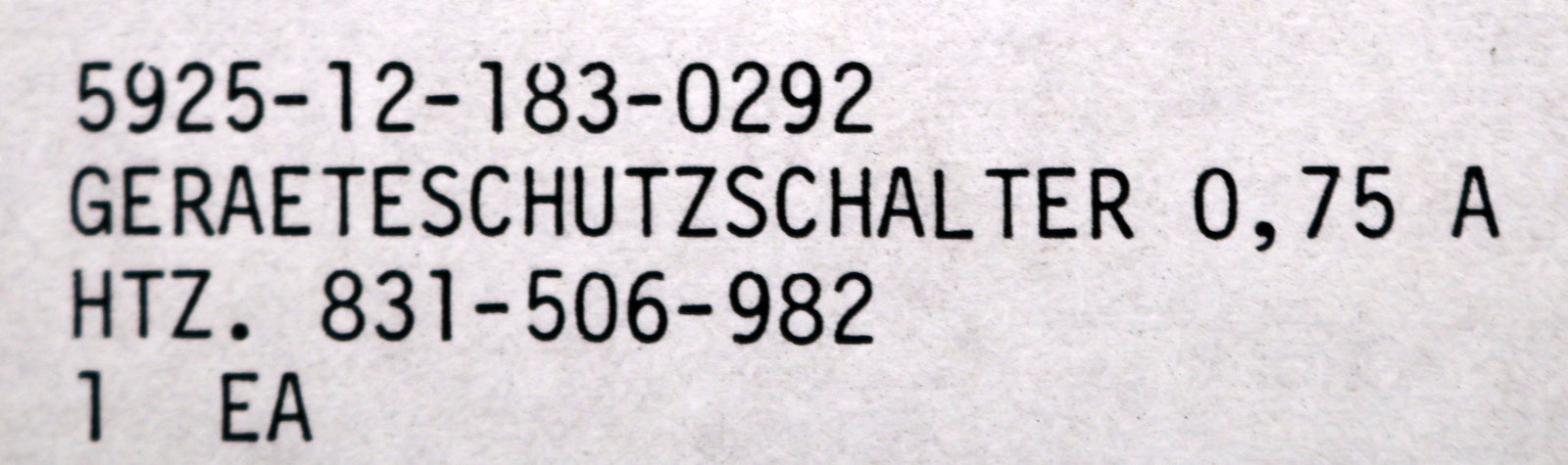 Bild des Artikels AEG-Schutzschalter-ELFA-E8-440VAC-BM-G-0,75A-unbenutzt