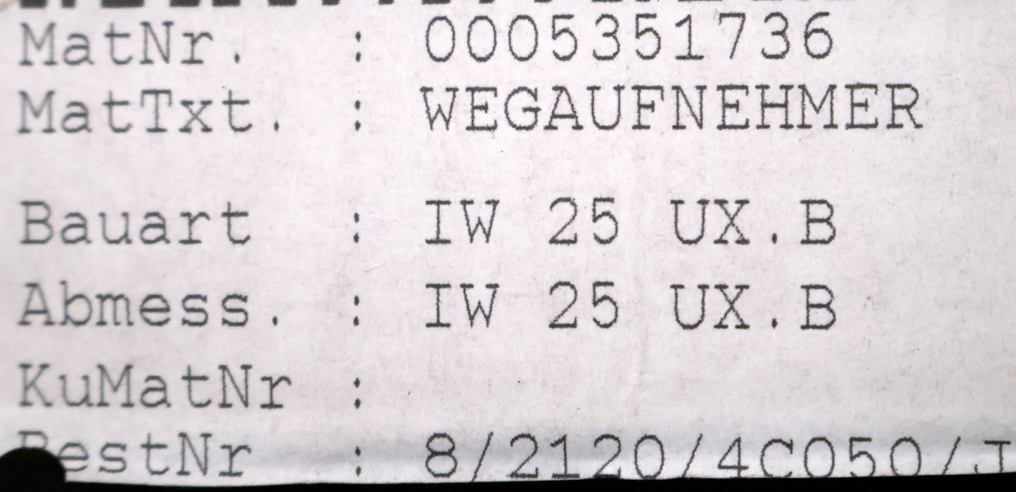 Bild des Artikels MTU-Wegaufnehmer-IW-25-UX.B-0005351736-KZ-unbenutzt-in-OVP
