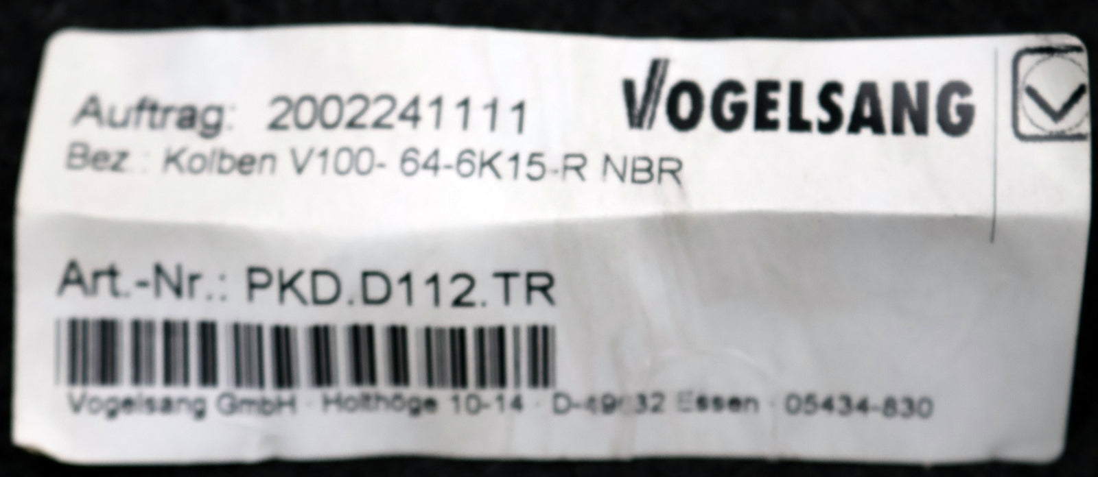 Bild des Artikels VOGELSANG-Dreh-Kolben-V100-64-6K15-R-NBR-Art.Nr.-PKD.D112.TR-R-unbenutzt