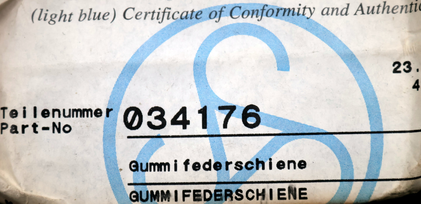 Bild des Artikels J.P.-SAUER->Gummifederschiene-Part.No.-034176-VersNr.-5340-12-188-7152-unbenutzt