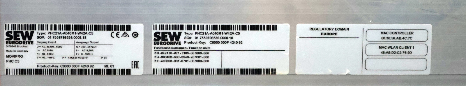 Bild des Artikels SEW-MOVIPRO-PHC-C5-Feldumrichter-PHC21A-A040M1-W42A-C5-C0000000F424092