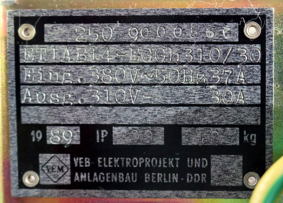 Bild des Artikels VEM-NUMERIK-Umrichter-ET1AB14-EGGh-310/30-Eingang-380VAC-50Hz-37A-Platine-IRK241