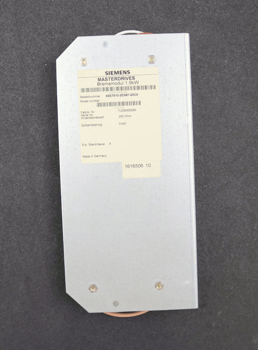 Bild des Artikels SIEMENS-MASTERDRIVES-Bremsmodul-6SE7013-2ES87-2DC0-1,9kW-200-Ohm-unbenutzt