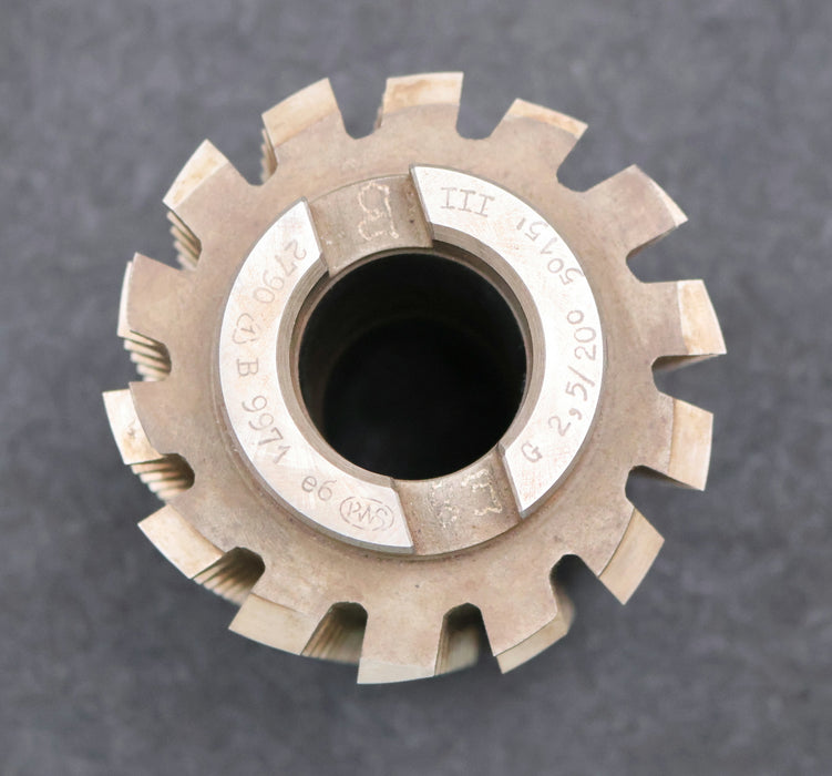 Bild des Artikels PWS-Zahnrad-Wälzfräser-gear-hob-m=-2,5mm-20°-EGW-Ø90x106xØ32mm-14-Spannuten