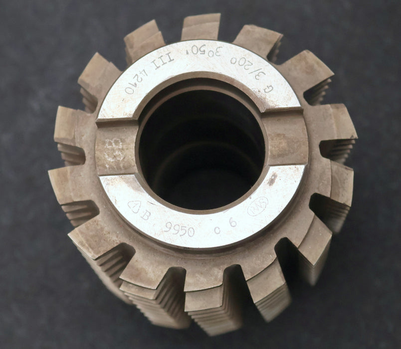 Bild des Artikels PWS-Zahnrad-Wälzfräser-gear-hob-m=-3mm-20°-EGW-Ø100x129xØ40mm-BPIII-2gg.-Re