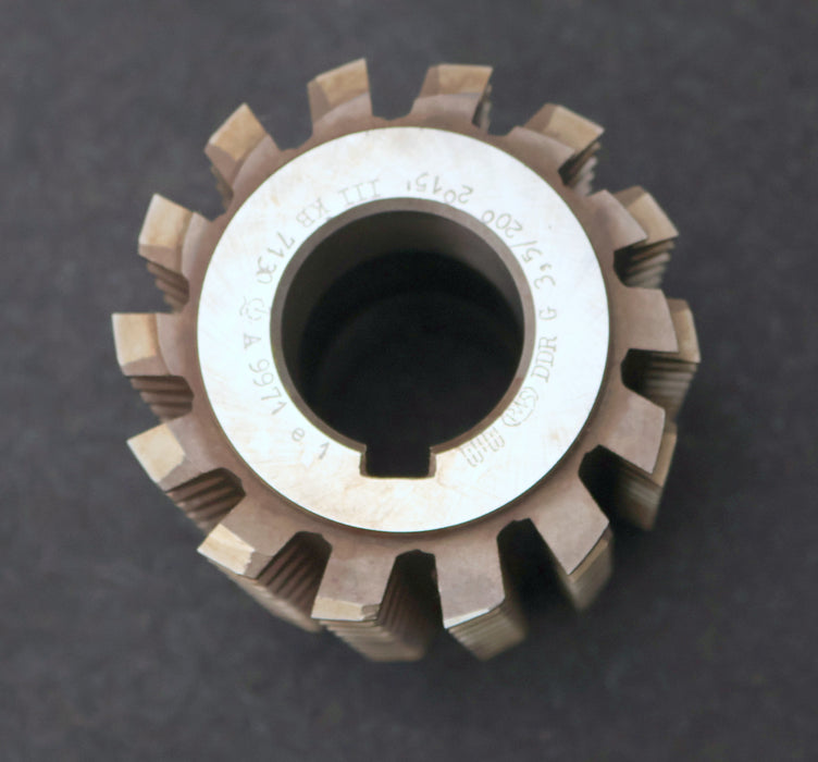 Bild des Artikels PWS-Zahnrad-Wälzfräser-gear-hob-m=-3,5mm-20°-EGW-Ø100x110xØ40mm-mit-LKN-BPIII