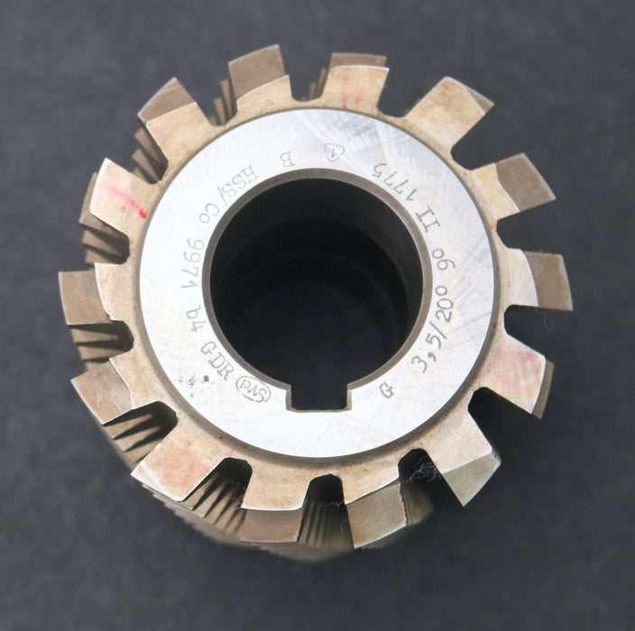 Bild des Artikels PWS-Zahnrad-Wälzfräser-gear-hob-m=-3,5mm-20°-EGW-Ø100x109xØ40mm-BPII-4gg.-Re