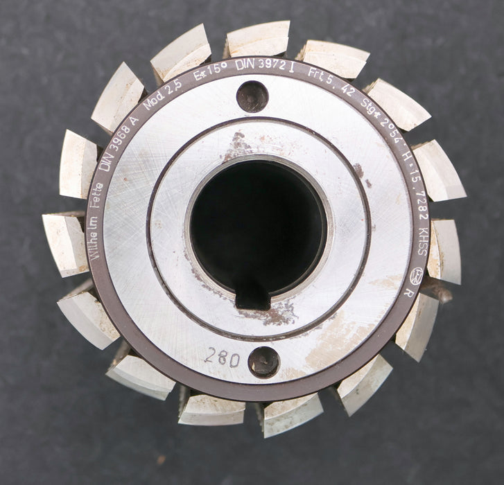 Bild des Artikels FETTE-Zahnrad-Wälzfräser-gear-hob-m=-2,5mm-15°-EGW-Ø105x106xØ32mm-mit-LKN