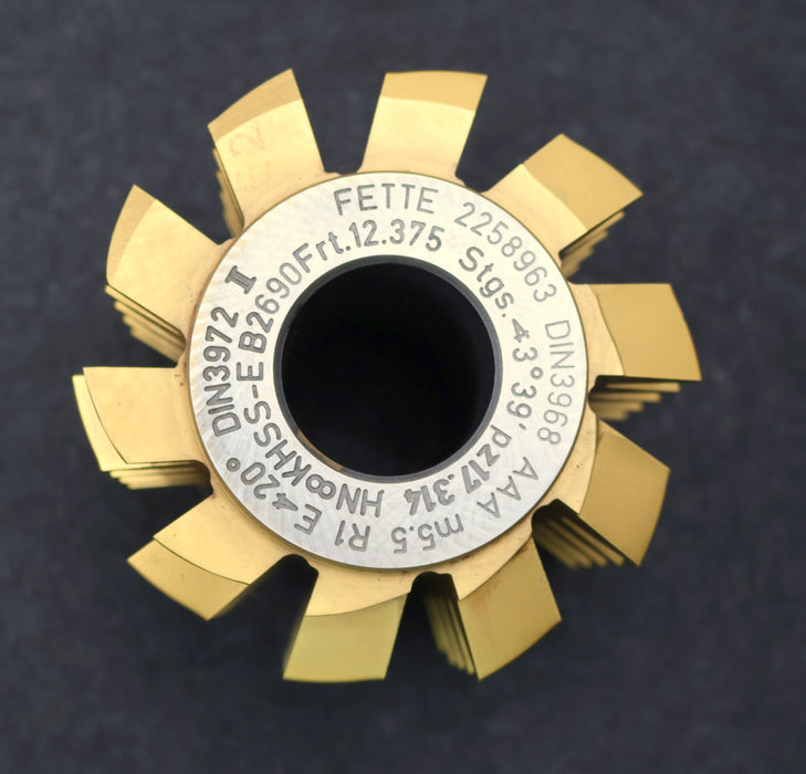 Bild des Artikels FETTE-Zahnrad-Wälzfräser-gear-hob-m=-5,5mm-20°-EGW-Ø99x98xØ32mm-BPII