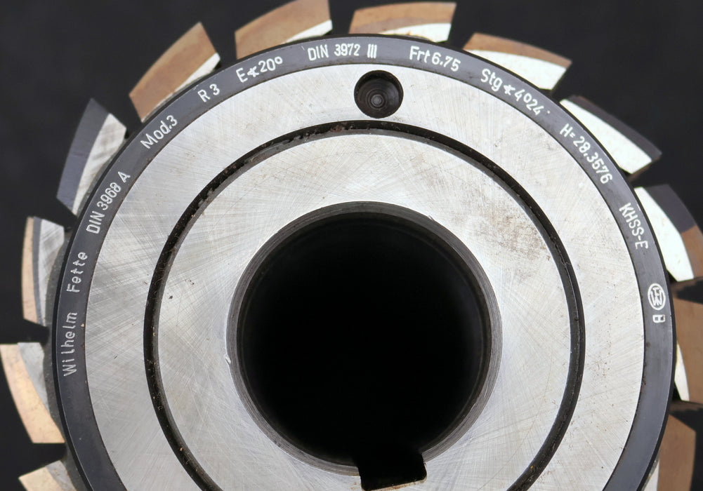 Bild des Artikels FETTE-Zahnrad-Wälzfräser-gear-hob-m=-3mm-20°-EGW-Ø124x212xØ40mm-mit-LKN-BPIII