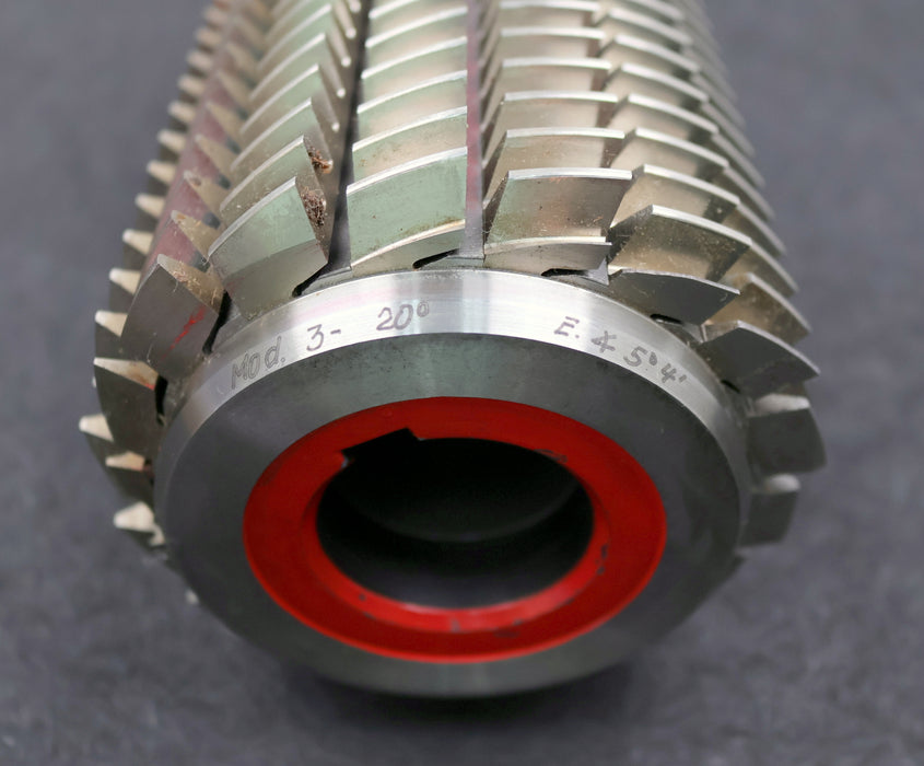 Bild des Artikels SAAZOR-Zahnrad-Wälzfräser-gear-hob-m=-3mm-20°-EGW-Ø114x207xØ40mm-mit-LKN-BPIII