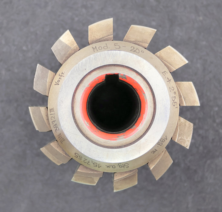 Bild des Artikels SAAZOR-Zahnrad-Wälzfräser-gear-hob-m=-5mm-20°-EGW-Ø114x106xØ32mm-mit-LKN-BPIII