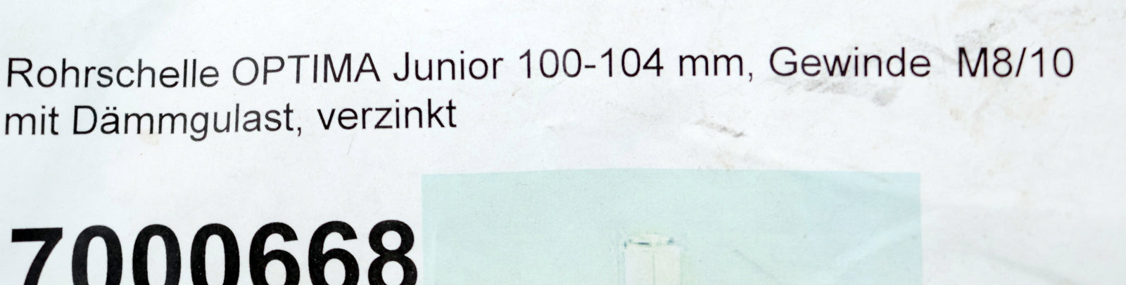 Bild des Artikels MUPRO-15x-Rohrschelle-OPTIMA-Junior-100-104mm-Gewinde-M8/10-mit-Dämmungslast
