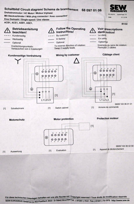Bild des Artikels SEW-Motor-mit-Getriebe-RF27-DRS71M4BE1/ASB1/TF-50Hz-220-242/380-420V