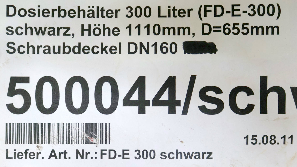 Bild des Artikels ARICON-Dosierbehälter-Typ-FD-E-300-Fassungsvermögen-300L-Gesamthöhe-1110mm