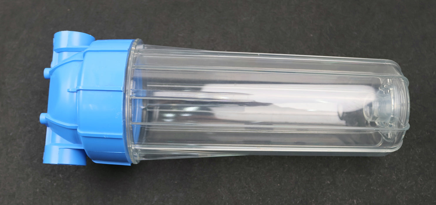 Bild des Artikels AQUA-FILTER-10''-Filtergehäuse-transparente-Filtertasse-Anschlüße-1/2''-IG