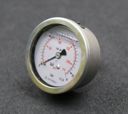 Bild des Artikels AFRISO-Manometer-mit-Glyzerinfüllung-pressure-gauge-0-16bar-waagrecht