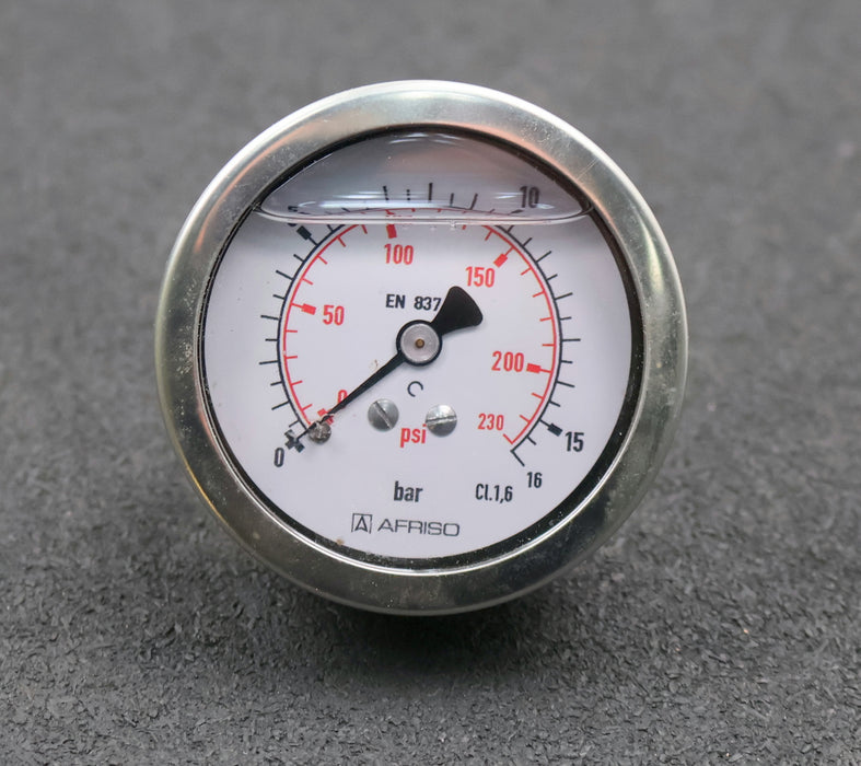 Bild des Artikels AFRISO-Manometer-mit-Glyzerinfüllung-pressure-gauge-0-16bar-waagrecht