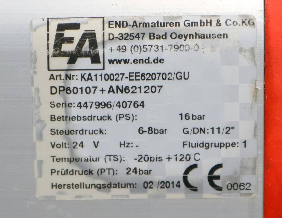 Bild des Artikels END-ARMATUREN-Kugelhahn-KA-KA110027--EE620702/GU-Betriebsdruck-16bar