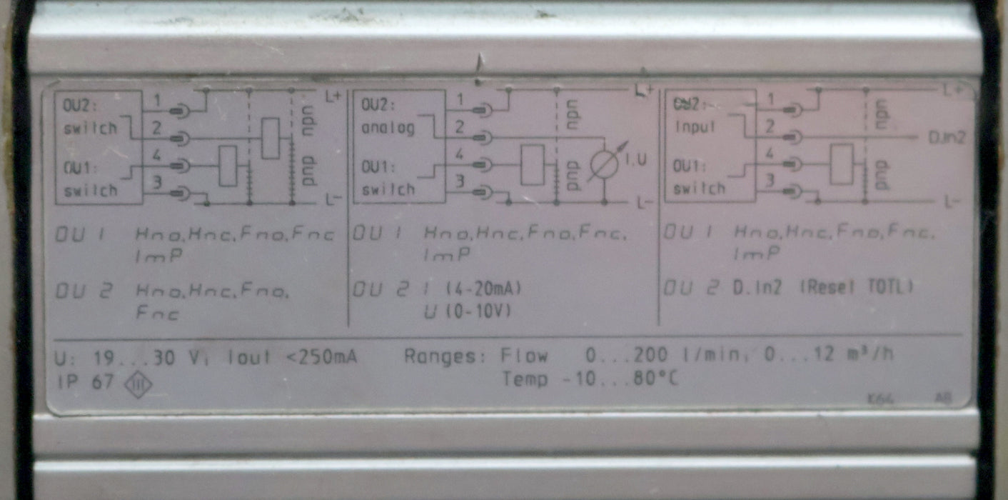 Bild des Artikels IFM-Ultraschall-Durchflusssensor-SU9000-Messbereich-0...200-l/min-0...12-m³/h