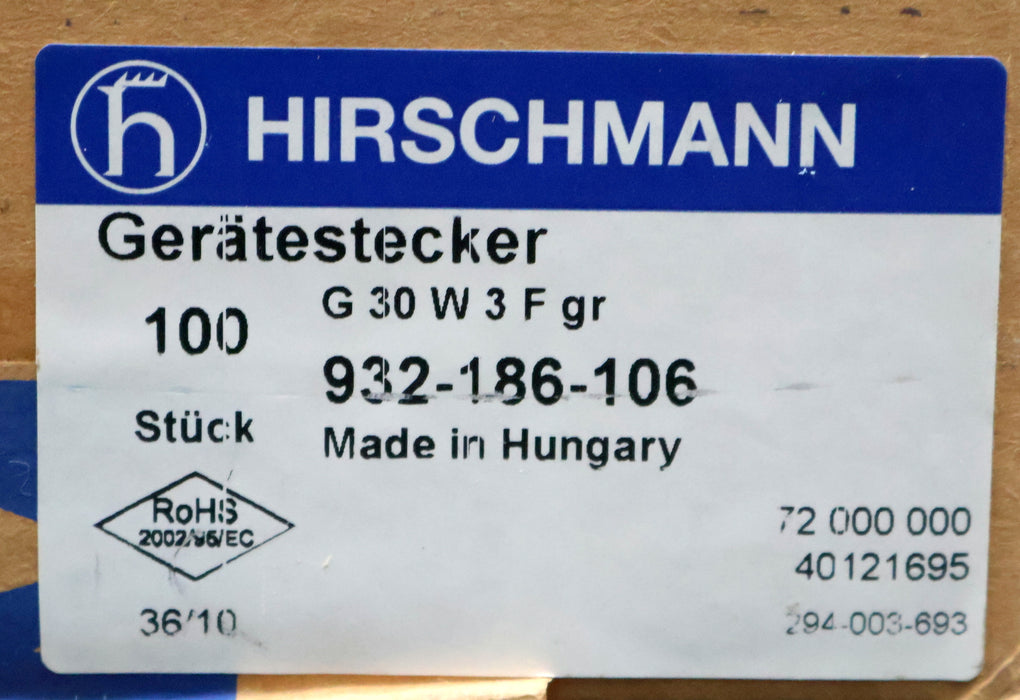 Bild des Artikels HIRSCHMANN-49x-Leitungsdose-G-30-W-3-F-grau-Art.Nr.-932-186-106-unbenutzt