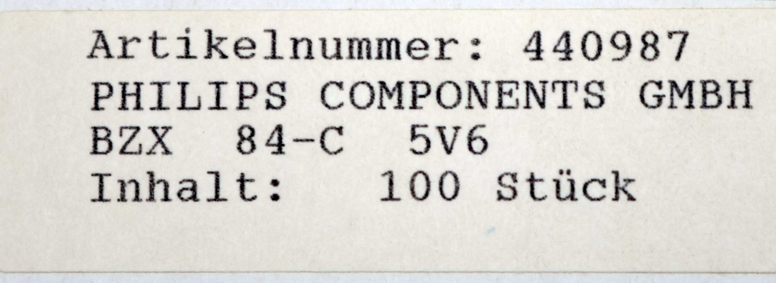 Bild des Artikels SPOERLE-100x-Dioden-BZX-84-C-5V6-BLISTER-unbenutzt-in-OVP