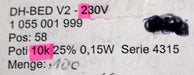 Bild des Artikels 100x-Potentiometer-DH-BED-V2-230V-10K-25%-0,15W-unbenutzt-in-OVP