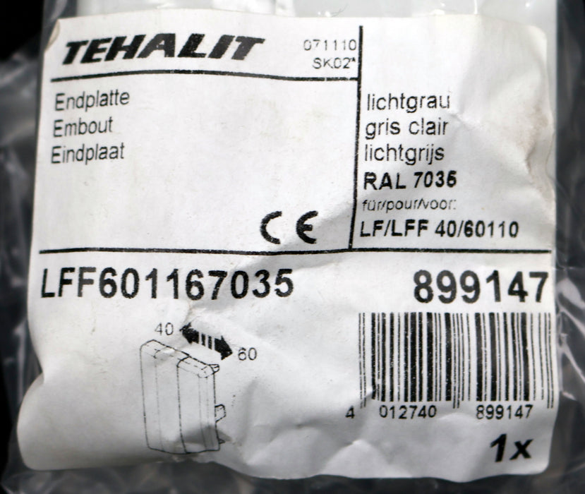 Bild des Artikels TEHALIT-7x-Endplatte-LFF601167035-Farbe-Lichtgrau-unbenutzt-in-OVP