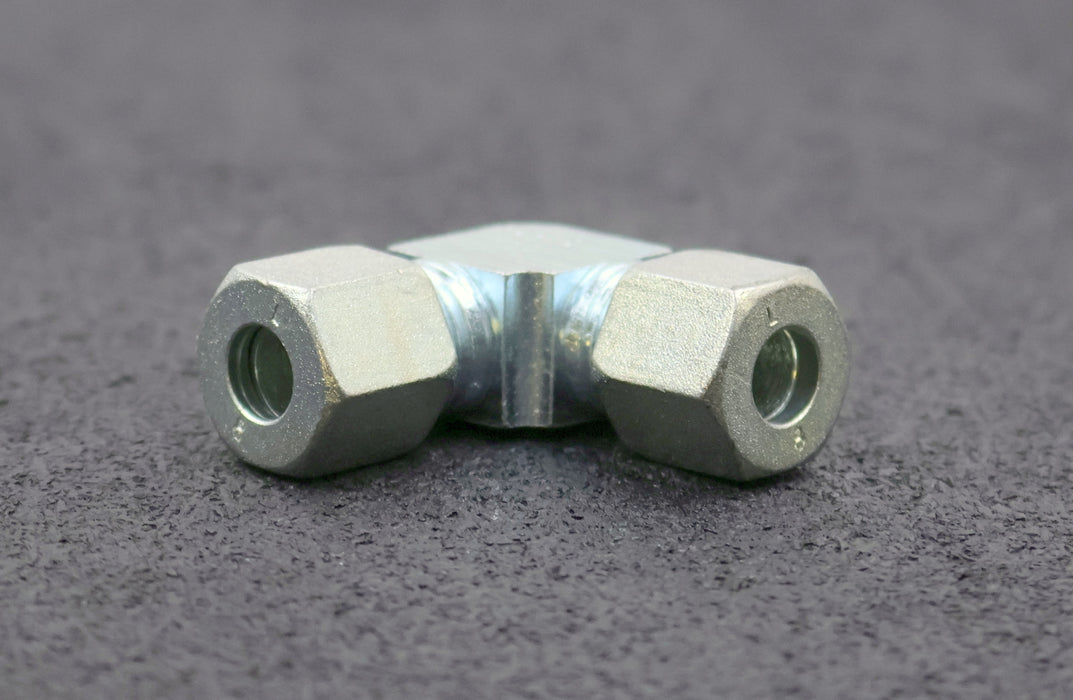 Bild des Artikels GOK-5x-90°-Winkelrohrverschraubung-aus-Stahl-für-8mm-Rohre-unbenutzt